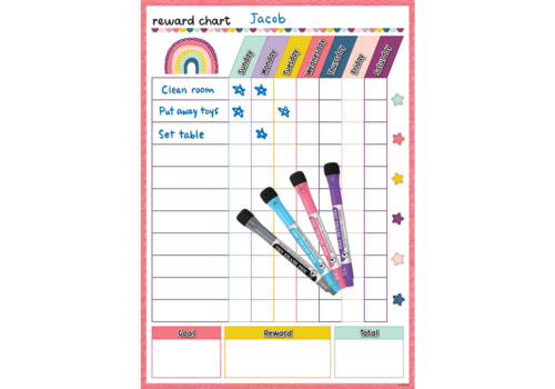 Teacher Created Resources Oh Happy Day Dry-Erase Magnetic Reward Chart