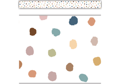 Teacher Created Resources Everyone is Welcome Painted Dots Straight Border Trim