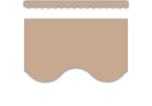 Teacher Created Resources Light Brown Scalloped Border Trim*