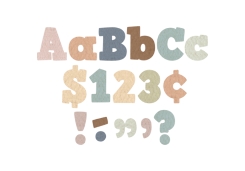 Solid Color Schemes Primary Font A-Z Bulletin Board Letters Bundle,  Punctuation, and Numbers, Easy Back to School Classroom Decorations 