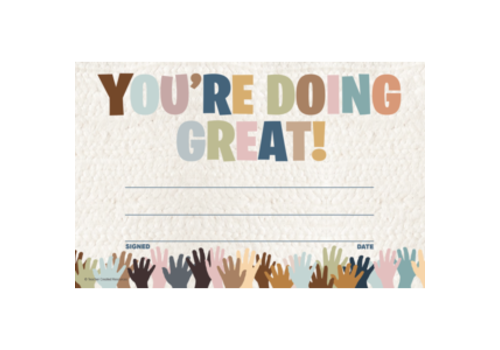 Teacher Created Resources Everyone is Welcome You’re Doing Great! Awards