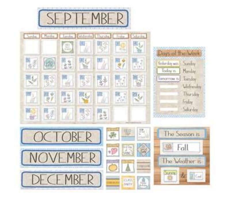 A Close-Knit Class Calendar Bulletin Board Set*