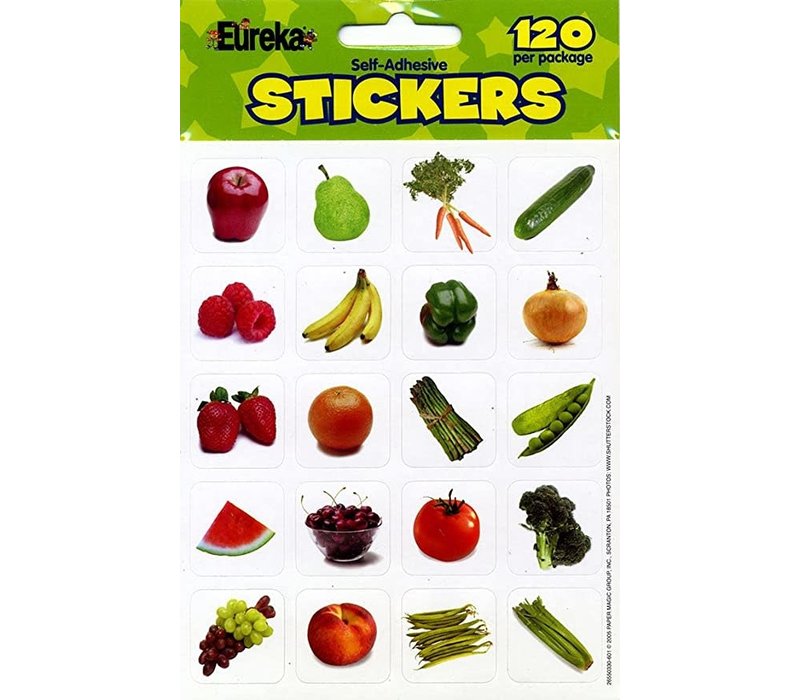Fruits & Vegetables  Stickers (Real Photos)