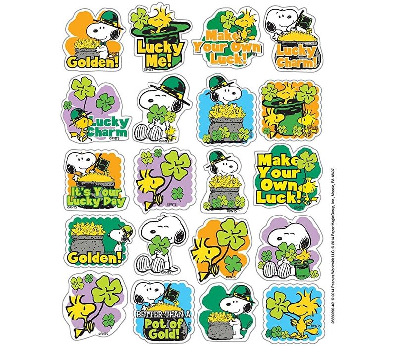 Peanuts St. Patrick's Stickers
