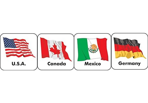 EUREKA World Flags Stickers (20 countries) (D)*