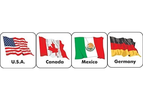 EUREKA World Flags Stickers (20 countries)