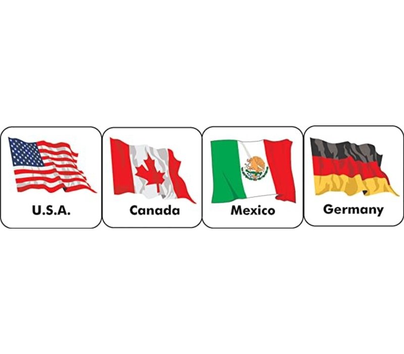 World Flags Stickers (20 countries) (D)*