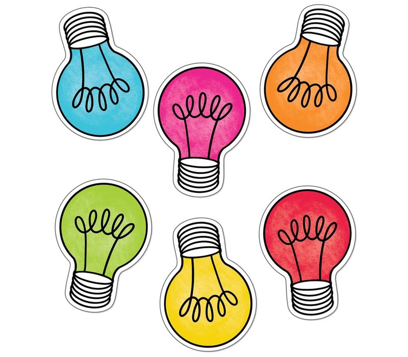 Colorful Light Bulbs Cut-Outs