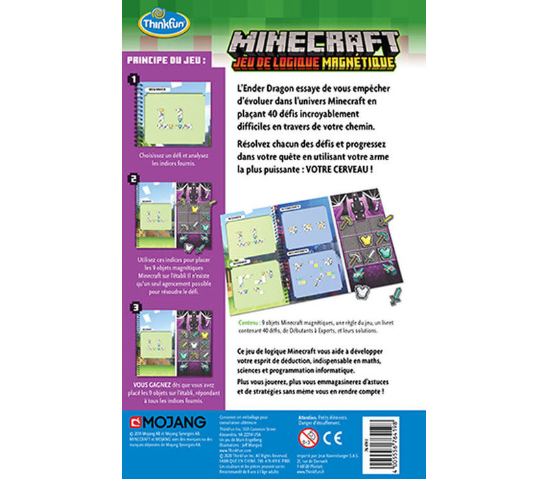 Minecraft Magnetic Travel Puzzle - Think Fun *