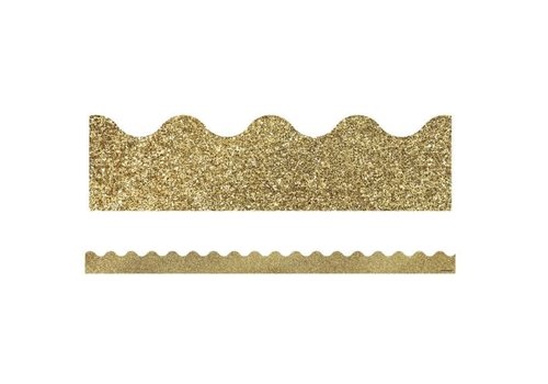 Carson Dellosa Gold Glitter Scalloped Borders*