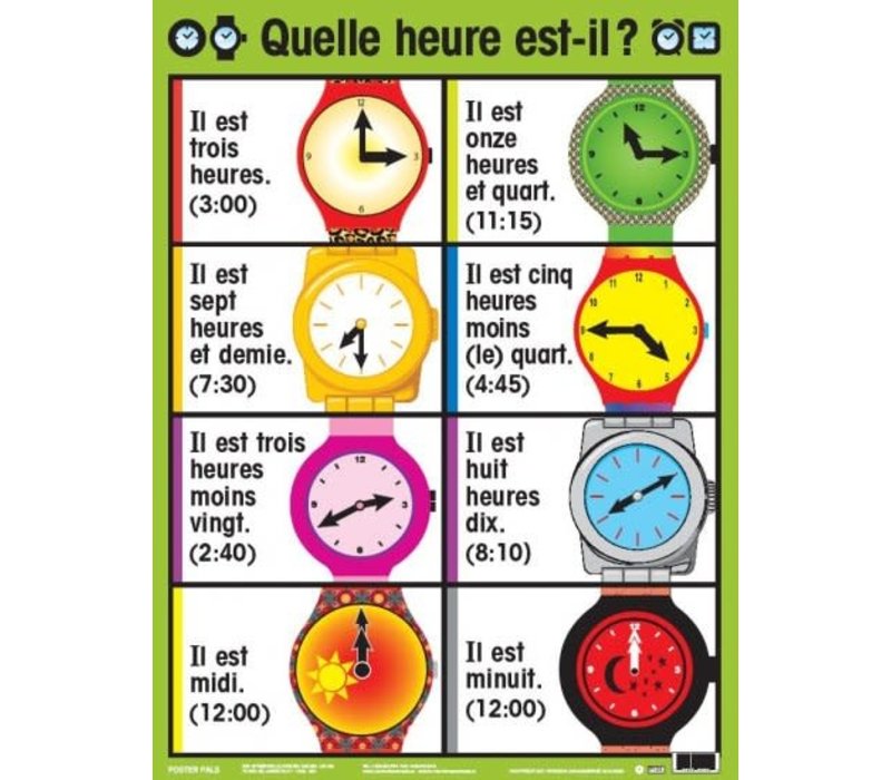 Quelle heure est-il? poster*