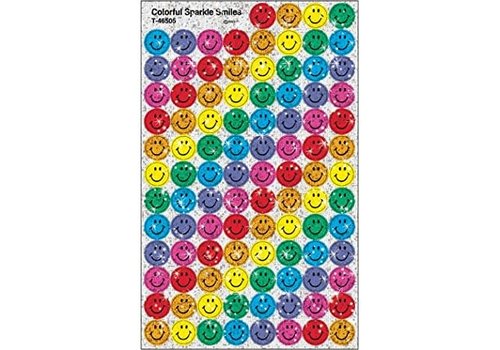 Trend Enterprises Colorful Smiles superSpots Stickers – Sparkle
