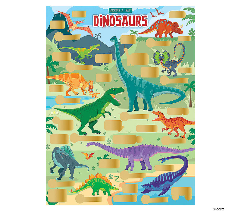 Scratch Off Poster: Scratch a Fact Dinosaurs
