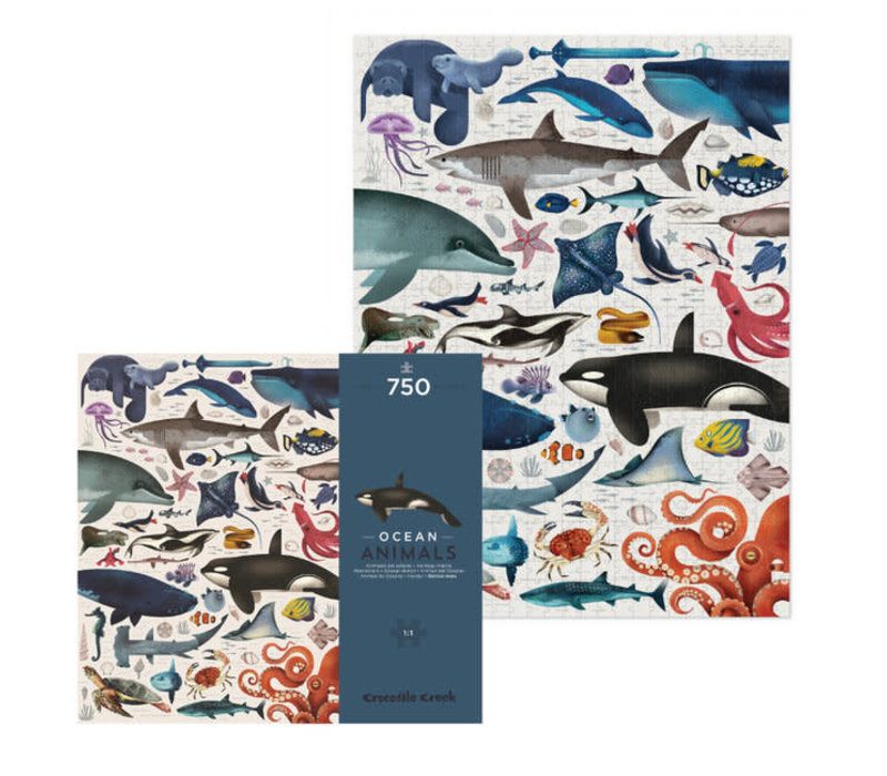 Ocean Animals 750 Piece Family Puzzle