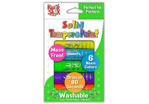 THE PENCIL GRIP COMPANY Kwik Stix,  Tempera Paint Neon  6 Pack