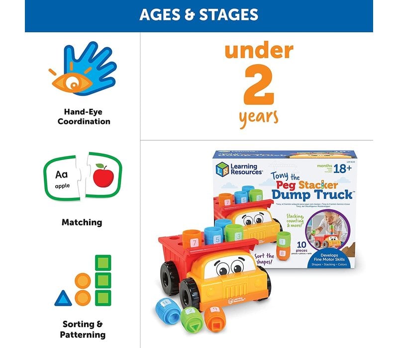 Tony the Peg Stacker Dump Truck