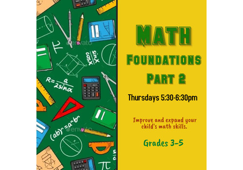 Math Foundations Part 2:  Thursdays 5:30-6:30pm FALL 2025