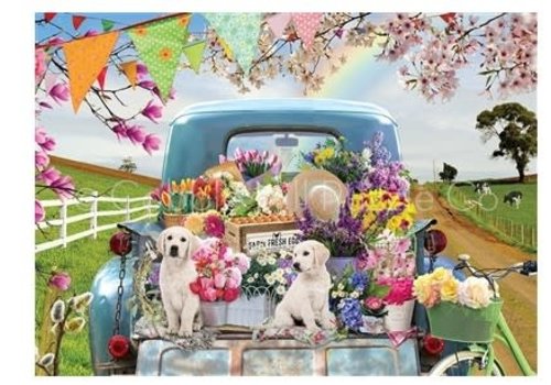 outset media Country truck in spring puzzle