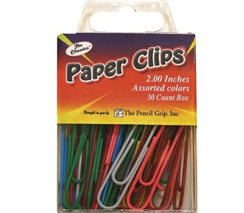 Assorted colored paper clips