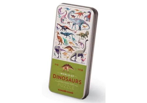 Crocodile Creek World Of Dinosaurs Tin Puzzle 150 pieces