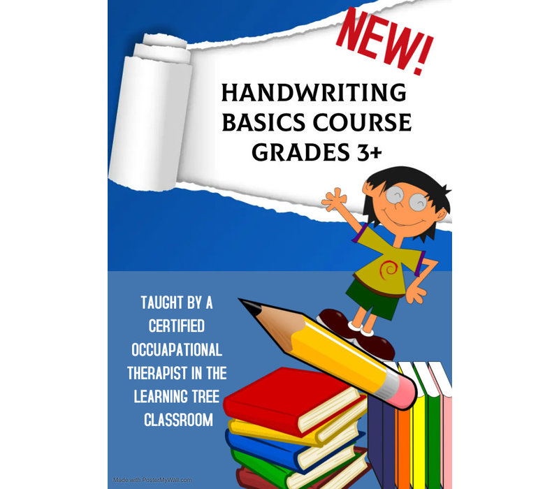 Handwriting Basics  - Gr 3+ SPRING 2024  Mondays 5:30-6:30pm