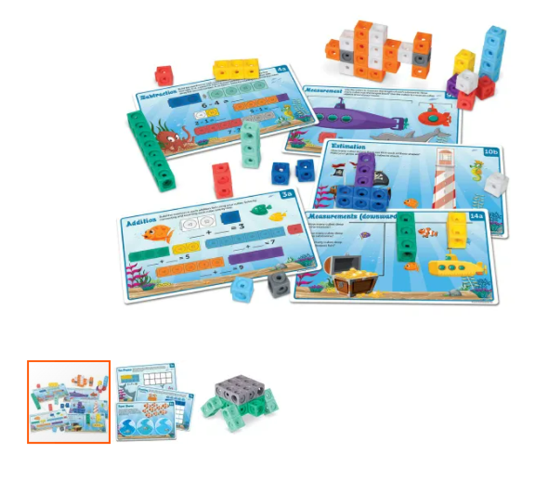 MathLink Cubes Kindergarten Math Activity Set: Sea Adventure