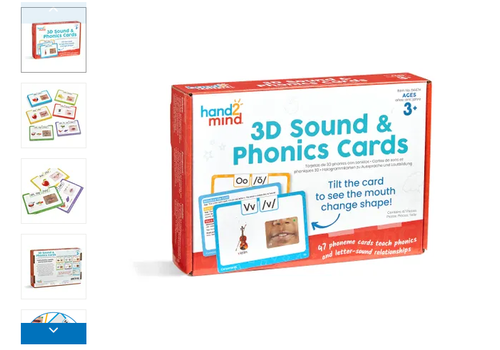 Hand2Mind 3D Sound and Phonics Cards