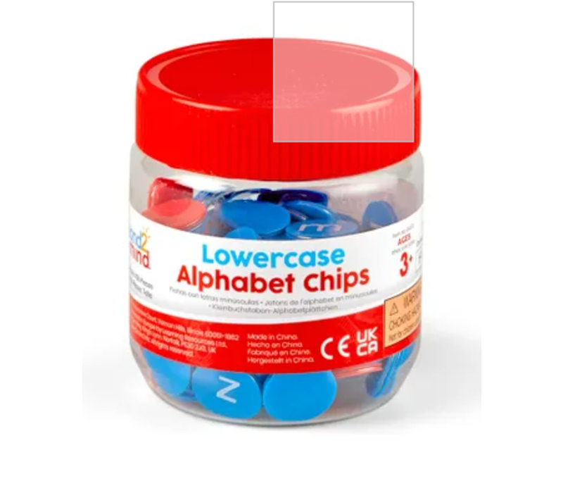 Lowercase Alphabet Chips, 156 (with Magnetic Ring)