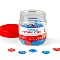 Lowercase Alphabet Chips, 156 (with Magnetic Ring)
