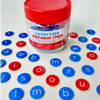 Lowercase Alphabet Chips, 156 (with Magnetic Ring)