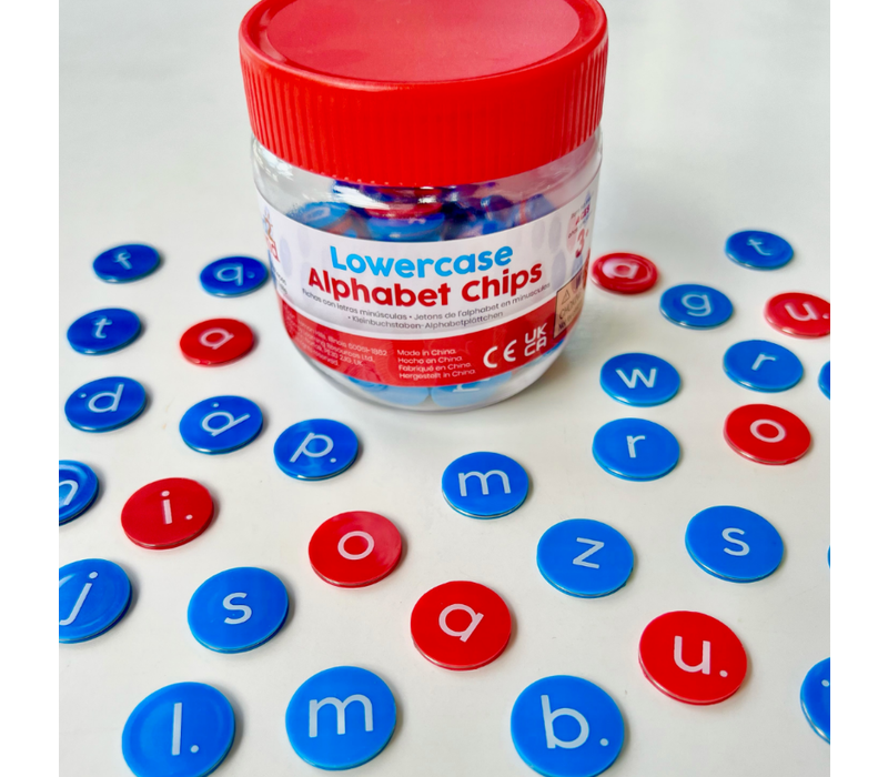 Lowercase Alphabet Chips, 156 (with Magnetic Ring)
