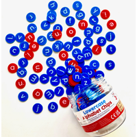 Lowercase Alphabet Chips, 156 (with Magnetic Ring)