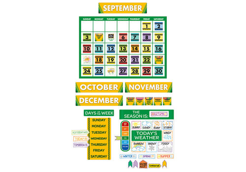 EUREKA Crayola Calendar Bulletin Board Set (D)*