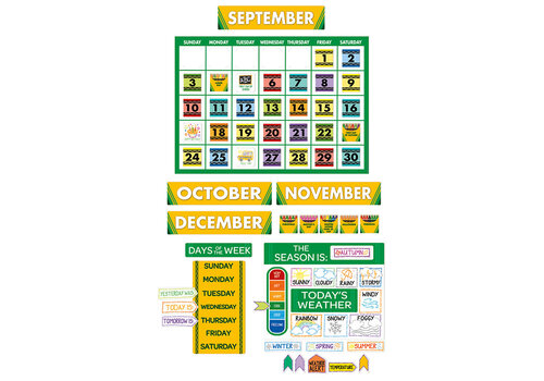 EUREKA Crayola Calendar Bulletin Board Set*