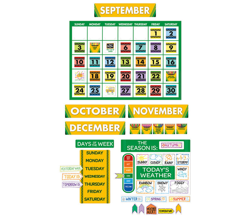 Crayola Calendar Bulletin Board Set (D)*