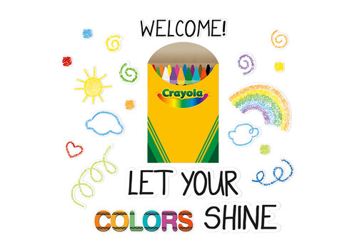 EUREKA Crayola Let Your Colours Shine Bulletin Board Set