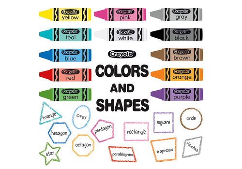EUREKA Crayola Colours and Shapes Bulletin Board Set