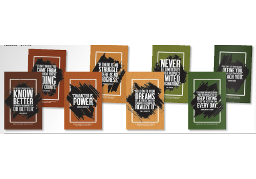 North Star Inspirational Quotes by African American Influencers Bulletin Board Set