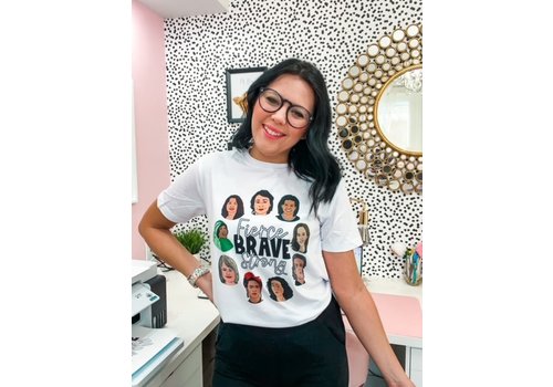 Lessons In Positivitiy Fierce Brave Strong - T-shirt Sizes: LG/XLG