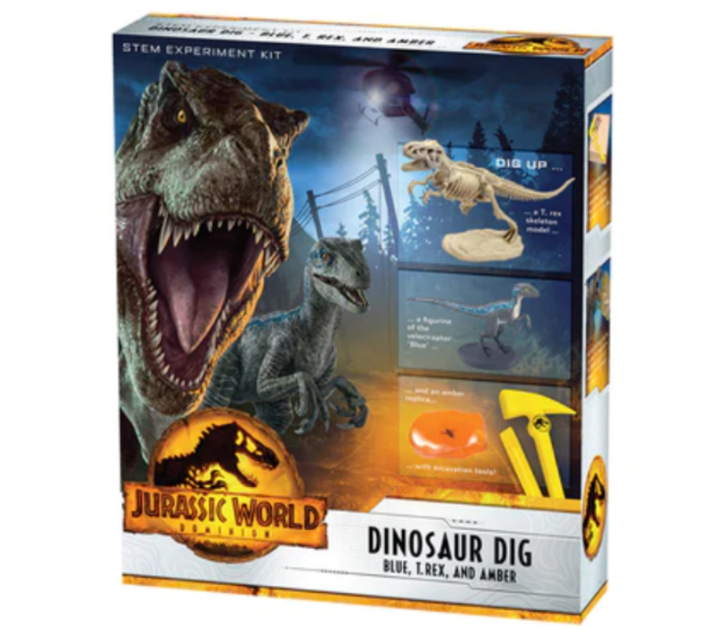 Jurassic World Dominion Dinosaur Dig - Blue, T.Rex, and Amber