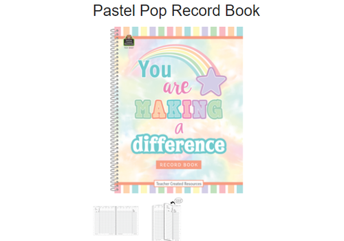 Teacher Created Resources Pastel Pop Record Book*