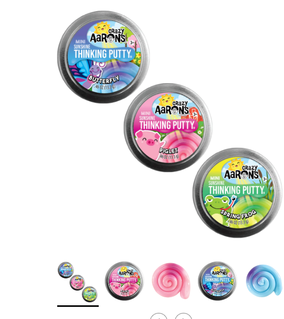 Crazy Aaron's Mini Sunshine Thinking Putty Easter Mini Tins