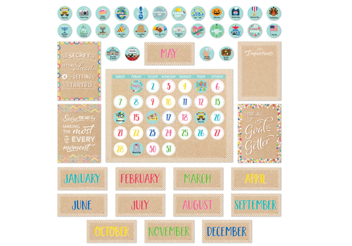 Creative Teaching Press Krafty Pop Calendar Set Bulletin Board*