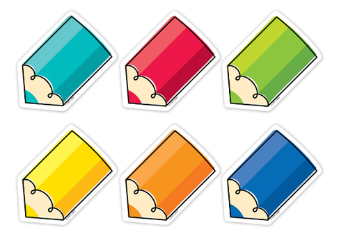 Creative Teaching Press Core Decor Colorful Doodle Pencils 3" Designer Cut-Outs