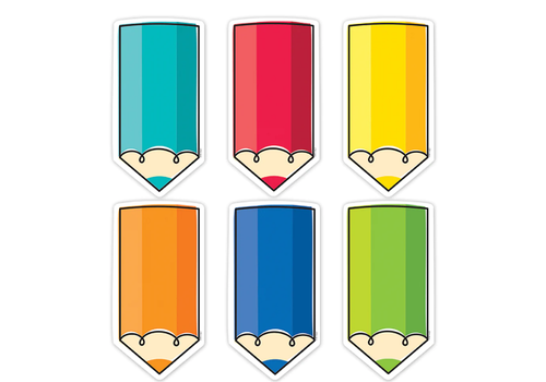 Creative Teaching Press Core Decor Colorful Doodle Pencils 6" Designer Cut-Outs*