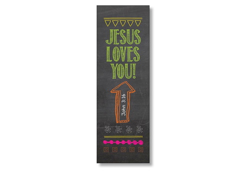 North Star Jesus Loves Me (Chalkboard) Bookmark