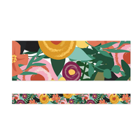 Floral Garden Straight Bulletin Board Border