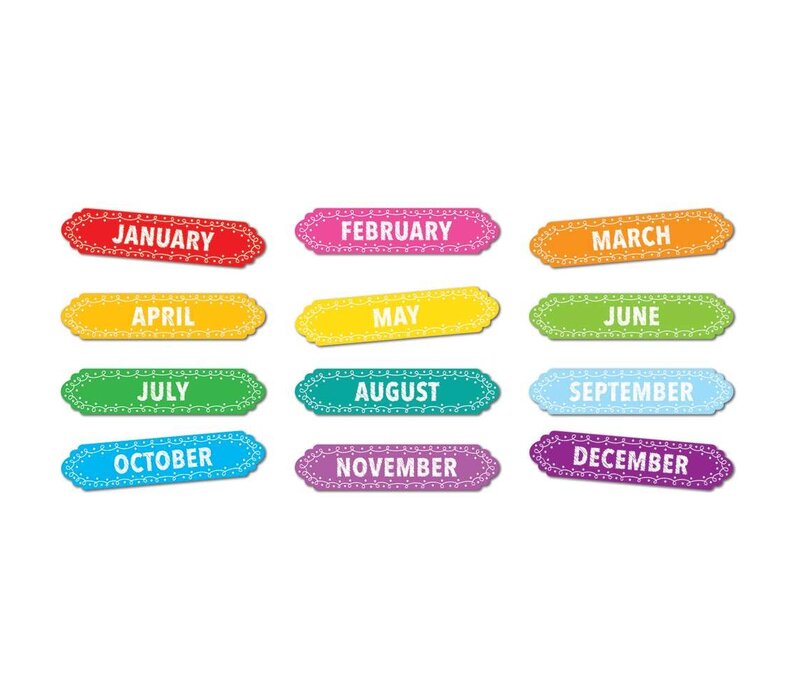 Magnetic Chalk Loops Months of the Year*