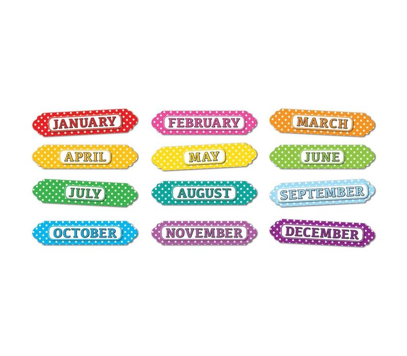 Magnetic Color Dots Months of the Year*