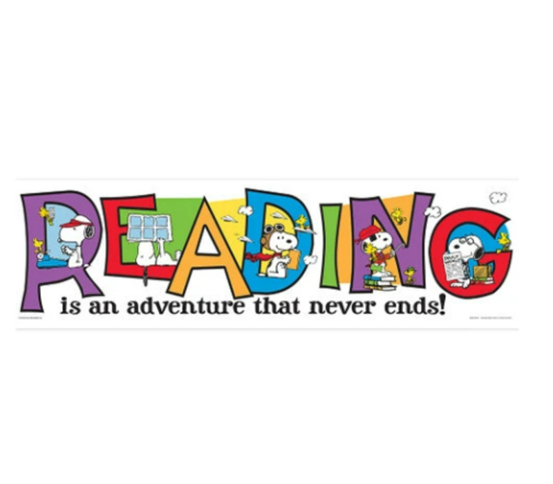 Peanuts Reading is an Adventure Banner (D)*